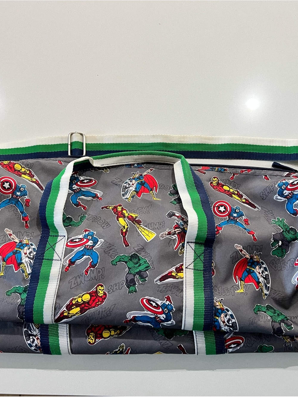 Pottery Barn Kids Marvel Superhero Print Duffle Bag